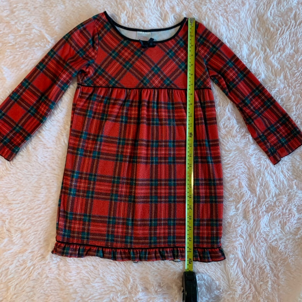 Christmas Holiday Season Pajama Nightgown Plaid Red & Green Festive Santa Winter - Picture 5 of 11